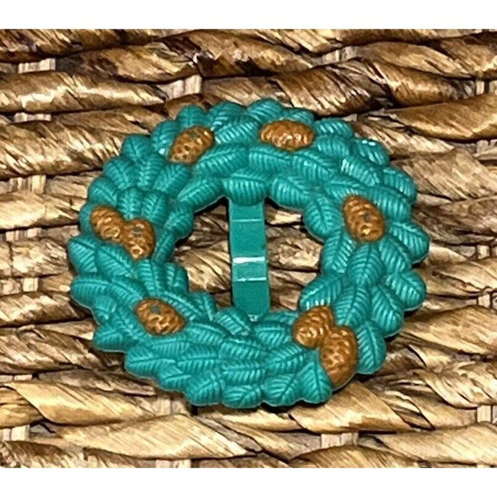 Fisher Price Loving Family Dollhouse Vintage 1996 Christmas Wreath W/Pinecones - Picture 2 of 3